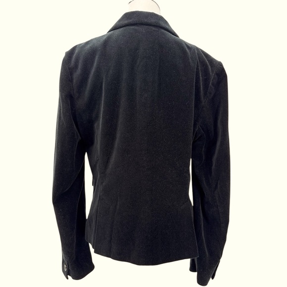 Banana Republic Black Velvet One Button Blazer-size 12 - Picture 3 of 8
